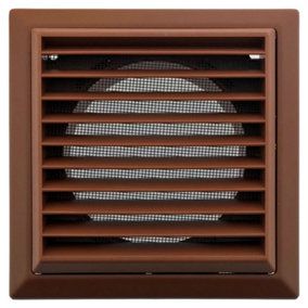 Domus F4904T External Ventilation Grille with Insect Screen 100 mm/4 Inch (Terracotta)