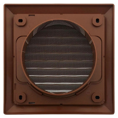 Domus F4904T External Ventilation Grille with Insect Screen 100 mm/4 Inch (Terracotta)