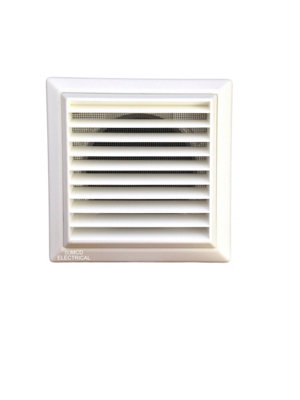 Domus F4904W External Ventilation Grille with Insect Screen 100 mm/4 Inch (White)