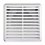 Domus F4904W External Ventilation Grille with Insect Screen 100 mm/4 Inch (White)