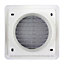 Domus F4904W External Ventilation Grille with Insect Screen 100 mm/4 Inch (White)