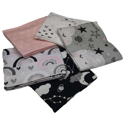 Don't Forget to Dream Brushed Cotton Fat Quarter Bundle of 5 - Sewing Online FE0132