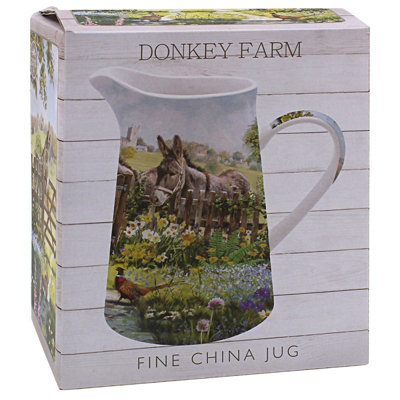 Donkey Jug Ceramic Pitcher Farm Animal Design Milk Water Cream Jug Gift ...