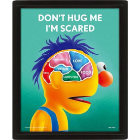 Dont Hug Me Im Scared Whats On Your Mind 3D & Lenticular Print Multicoloured (10in x 8in)