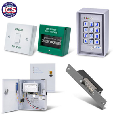 Door Entry Kit with Electric Strike 12V 24V Fail Secure Keypad Door ...