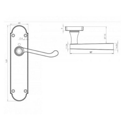 Door Handles Epsom Chrome Scroll Lever Victorian Scroll 4 Pairs