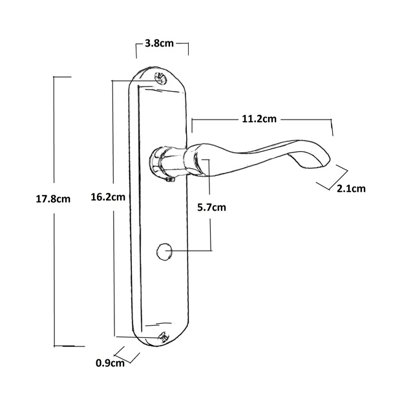 Door Handles on Backplate Chrome Scroll Bathroom Eclipse Cadenza