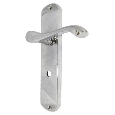 Door Handles on Backplate Chrome Scroll Bathroom Eclipse Cadenza