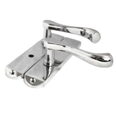 Door Handles on Backplate Chrome Scroll Bathroom Eclipse Cadenza