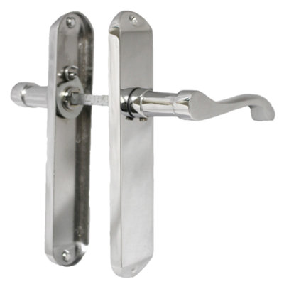 Door Handles on Backplate Chrome Scroll Latch Eclipse Cadenza
