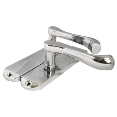 Door Handles on Backplate Chrome Scroll Latch Eclipse Cadenza
