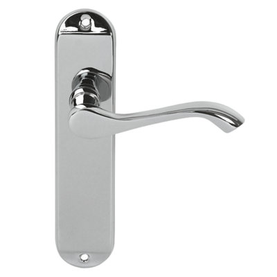 Door Handles on Backplate Chrome Scroll Latch Eclipse Cadenza