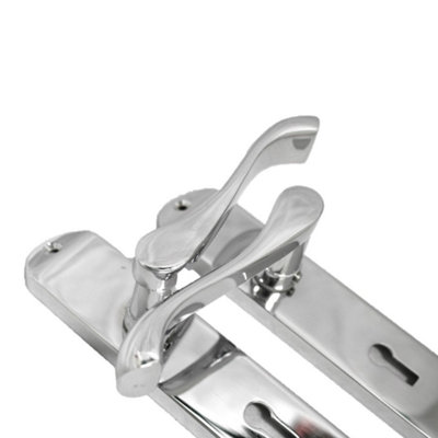 Door Handles on Backplate Chrome Scroll Lock Eclipse Cadenza