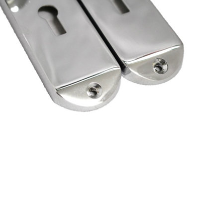 Door Handles on Backplate Chrome Scroll Lock Eclipse Cadenza