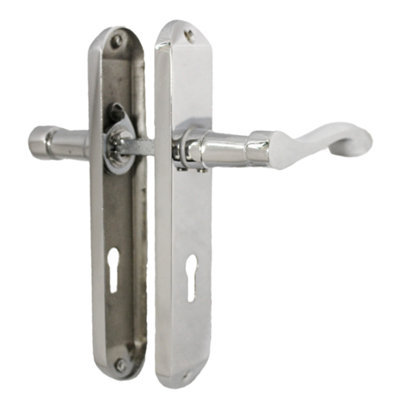 Door Handles on Backplate Chrome Scroll Lock Eclipse Cadenza
