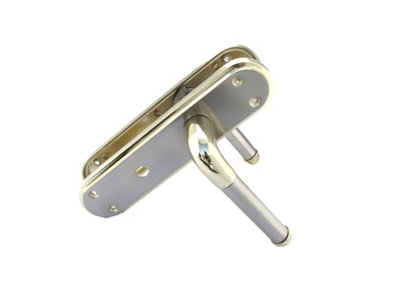 Door Handles: Satin & Brass two tone Finish - BATHROOM W/C Marina Deluxe Modern