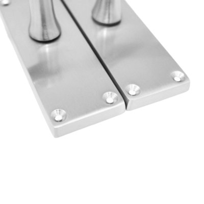 Door Handles Scroll Lever Internal Latch - Chrome Satin 118 x 40mm