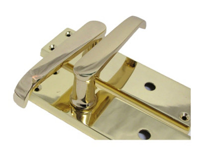 Door Handles Straight Bath Lock Handle - Brass 150 x 40mm