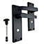 Door Handles Straight Bath Lock Handle - Matt Black 150 x 40mm