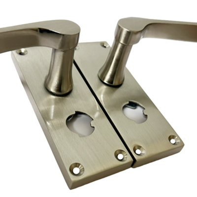 Door Handles Victorian Scroll Bathroom WC Privacy Lock - Satin 118 x ...