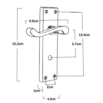 Door Handles Victorian Scroll Lever Bath Lock - Brass Pack 150 X 40mm