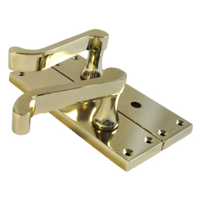 Door Handles Victorian Scroll Lever Bath Lock - Brass Pack 150 X 40mm