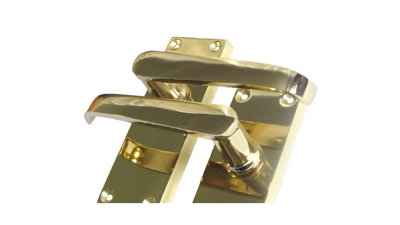 Door Handles Victorian Straight Lever Latch - Brass 120 x 40mm