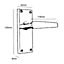 Door Handles Victorian Straight Lever Latch - Chrome 120 x 40mm