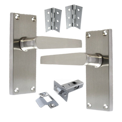 Door Handles Victorian Straight Lever Satin Hinges & Latch Pack Set 120 x 42mm Price Comparisons | Compare The Build
