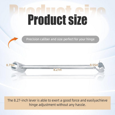Door Hinge Adjustment Tool - Steel Gap Adjusting Wrench For Sagging Doors