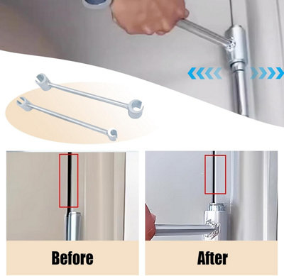 thumbnail image 2 of Universal Door Hinge Gap Adjusting Wrench – Steel Spanner Tool For 14-18mm & 23-25mm Gaps 2 of 6