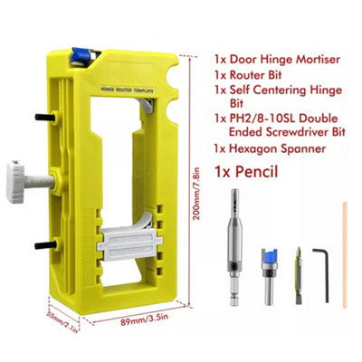 Door Hinge Routing Jig Stable Easy Installation Adjustable Door Hinge ...