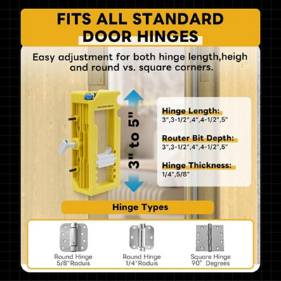 Door Hinge Routing Jig Stable Easy Installation Adjustable Door Hinge ...