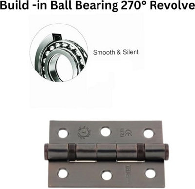 Door Hinges 3 Inch Heavy Duty Internal Door Hinges Retro Folding Butt