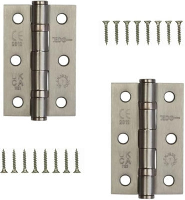 Door Hinges 3 inch Gun Metal Ball Bearing Butt Hinges Grade 7 Steel ...