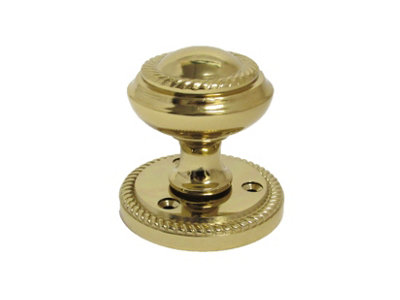Equestre - Small Rope Knot Knob - Antique Brass
