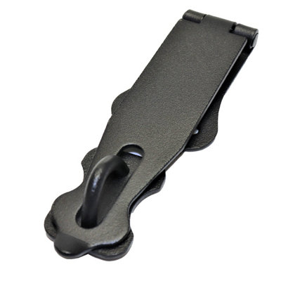 Door Latch Hasp and Staple - Heavy Duty Garage/Gate/Garden Clasp Padlock - Metal Powder Coated Security Locks - 150 mm (6 inch)