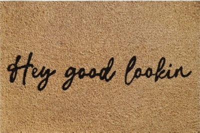Door Mat Doormats Non Slip Natural Coir Welcome Indoor Outdoor Home Garden Mats Hey good lookin