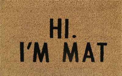 Door Mat Doormats Non Slip Natural Coir Welcome Indoor Outdoor Home Garden Mats Hi. I'm Mat