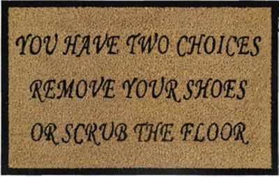 Door Mat Doormats Non Slip Natural Coir Welcome Indoor Outdoor Home Garden Mats You have two choices