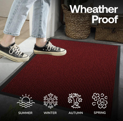 Door Mat for Indoor Outdoor Use Washable Non-Slip Entrance Mat Heavy ...