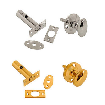 Door Rack Bolts Optional Thumb Turn or Key (2 x Rack Bolt + 2 Key)