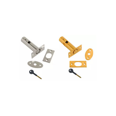 Door Rack Bolts Optional Thumb Turn or Key (2 x Rack Bolt + 2 Key)