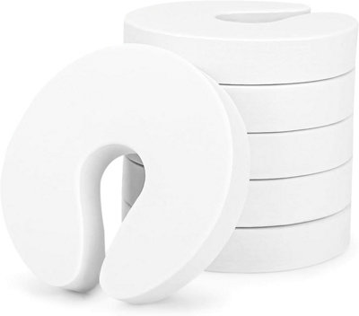 Door Stoppers for Kids 6 Pack Finger Guards White Foam Stopper for Baby & Pet Safety