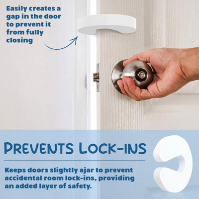 Door Stoppers for Kids 6 Pack Finger Guards White Foam Stopper for Baby & Pet Safety - 5