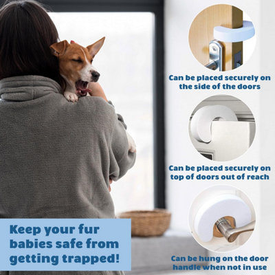 Door Stoppers for Kids 6 Pack Finger Guards White Foam Stopper for Baby & Pet Safety - 7