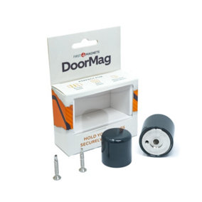 DoorMag Bifold Door Magnet Door Stop & Magnet with Catch - Fixing Screws Included (Anthracite Grey)