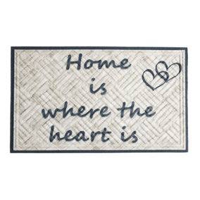 Doormat Home is where the Heart is 45 x75cm