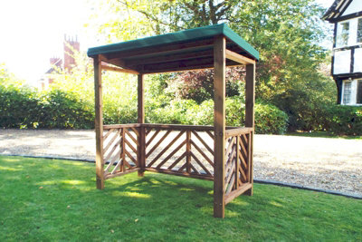 Dorchester BBQ Shelter (Green Roof Cover) W170 x D100 x H196 Fully