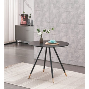 Dorchester Lux Dining Table Single, Black